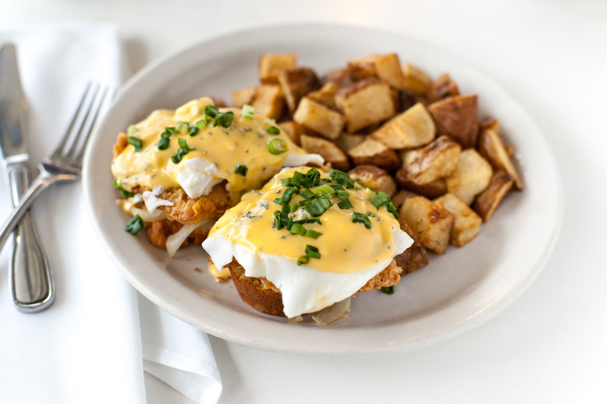 Bird Benedict at Lucky's Cafe. | Photo by Lucky's Cafe