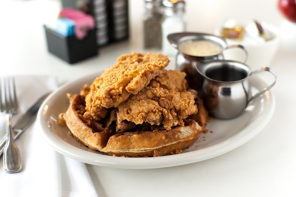 SONY DSC - DiningOut Dallas Chicken and waffle at Lucky's Cafe. | Photo by Lucky's Cafe