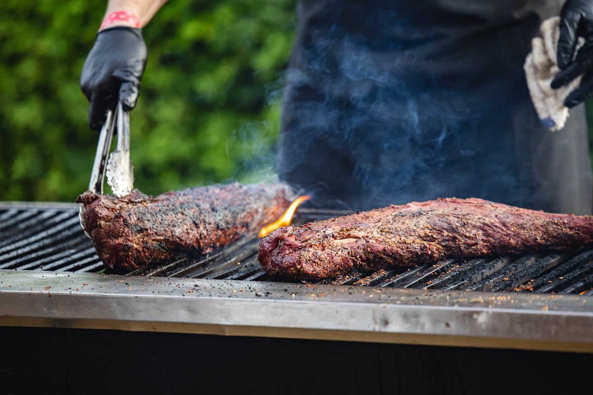 RARE attendees can get an up close look at all of the steak-grilling action. | Photo by Green Lion