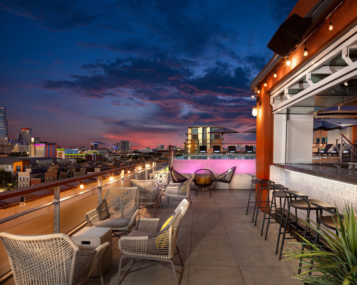 The Gallery Rooftop Lounge atop the Canvas Hotel. | Photo by Canvas Hotel