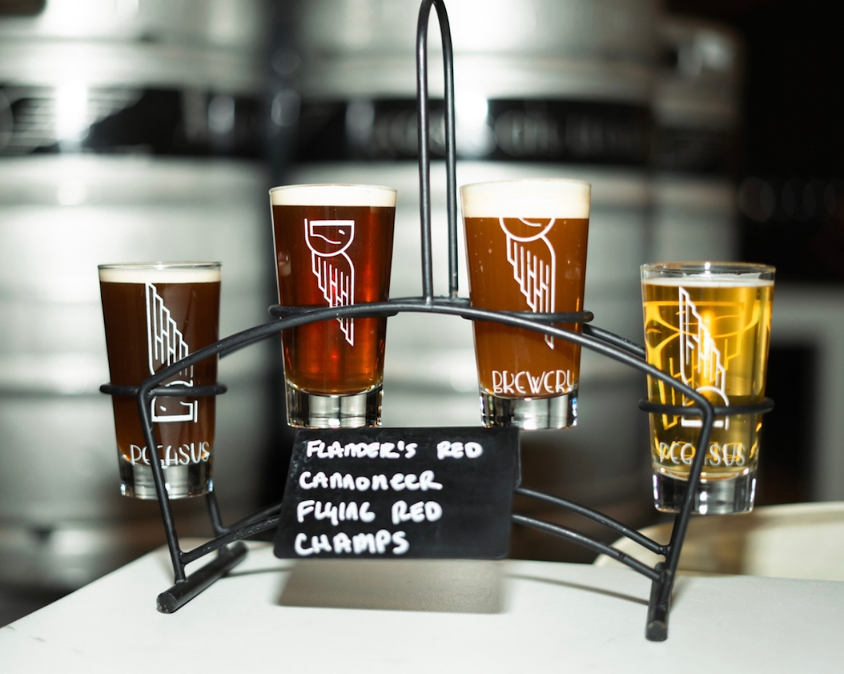 IMG_6402 - DiningOut Dallas A beer flight at Pegasus City. | Photo by Pegasus City