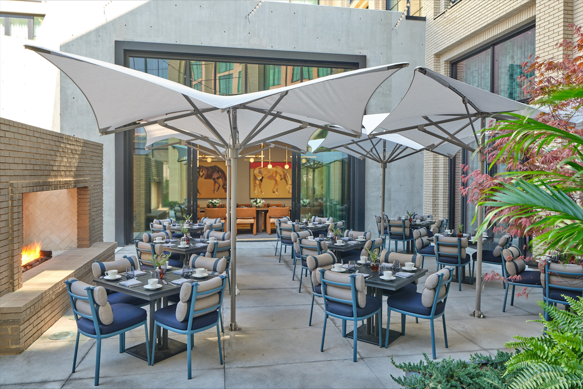 Emilia's patio at the Crescent Hotel in Fort Worth. | Photo by Jason Dewey