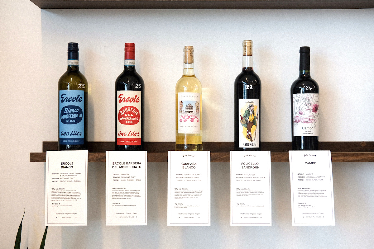 A selection of wines featured in the Lucky Draw wine club. | Photo by Wayward Coffee