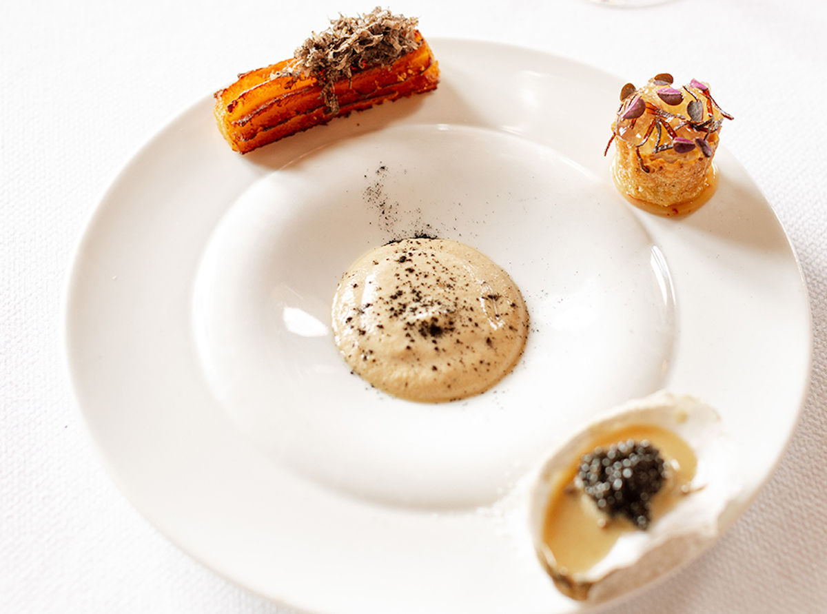 The "snacks" course on the Taste of Georgie menu. | Photo by Travis Street Hospitality