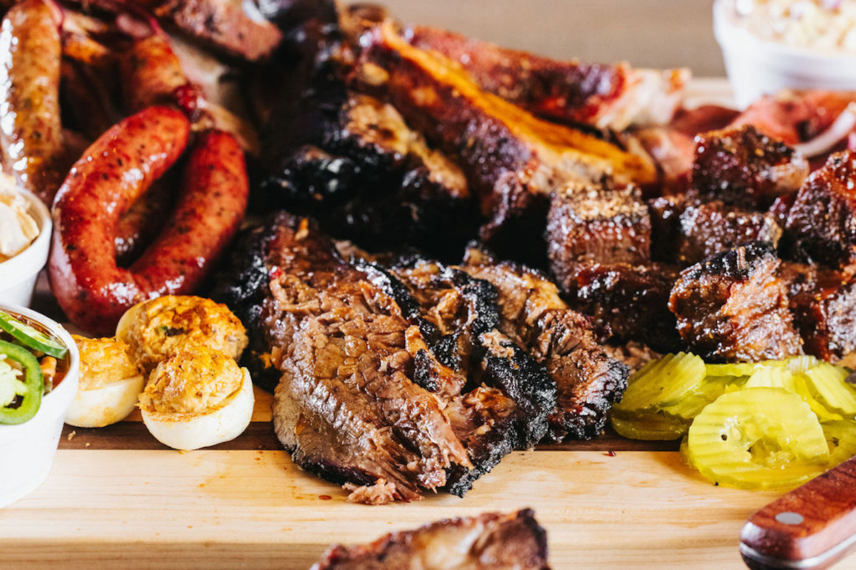 A mix of meats from Lockhart Smokehouse. | Photo by Kathy Tran