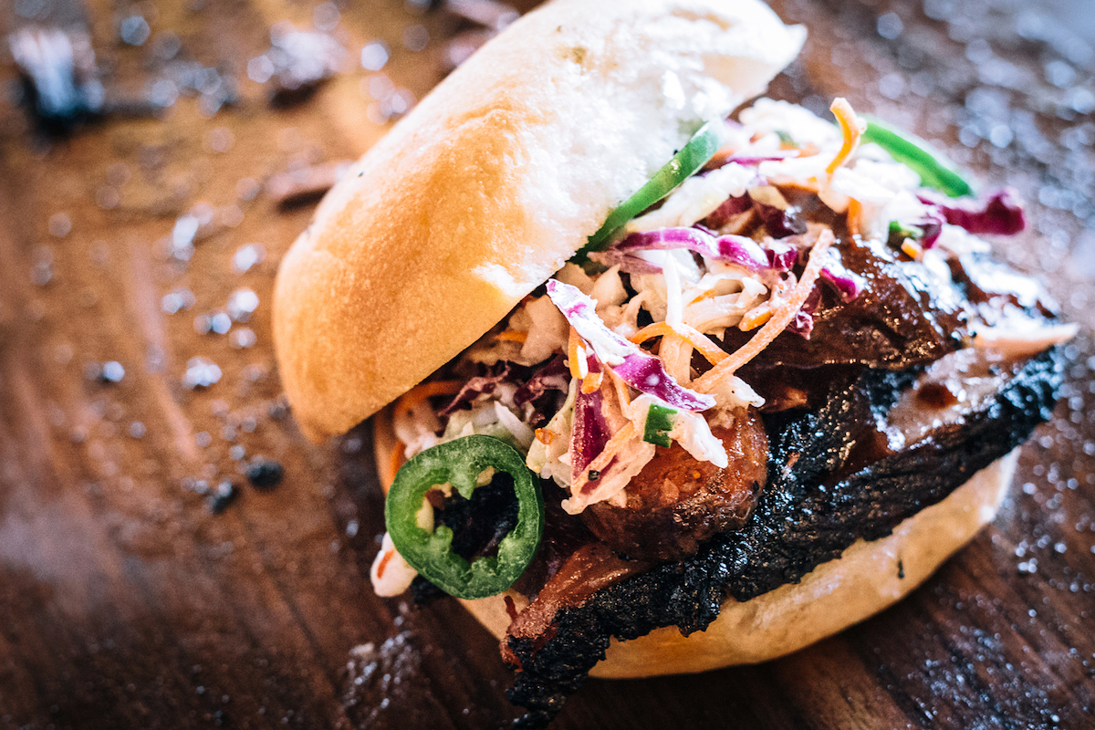 The pitmaster sandwich at Pecan Lodge. | Photo by Robert Strickland