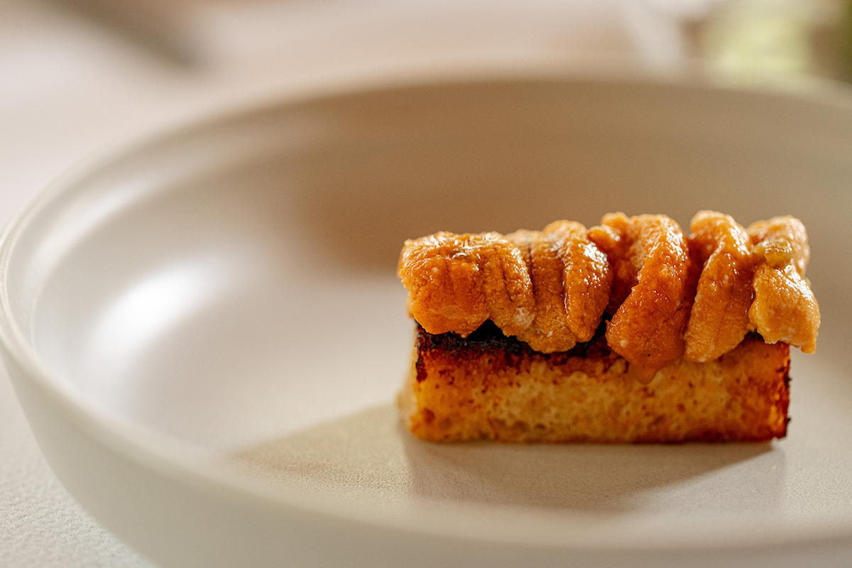 Uni French toast at Georgie. | Photo by Travis Street Hospitality