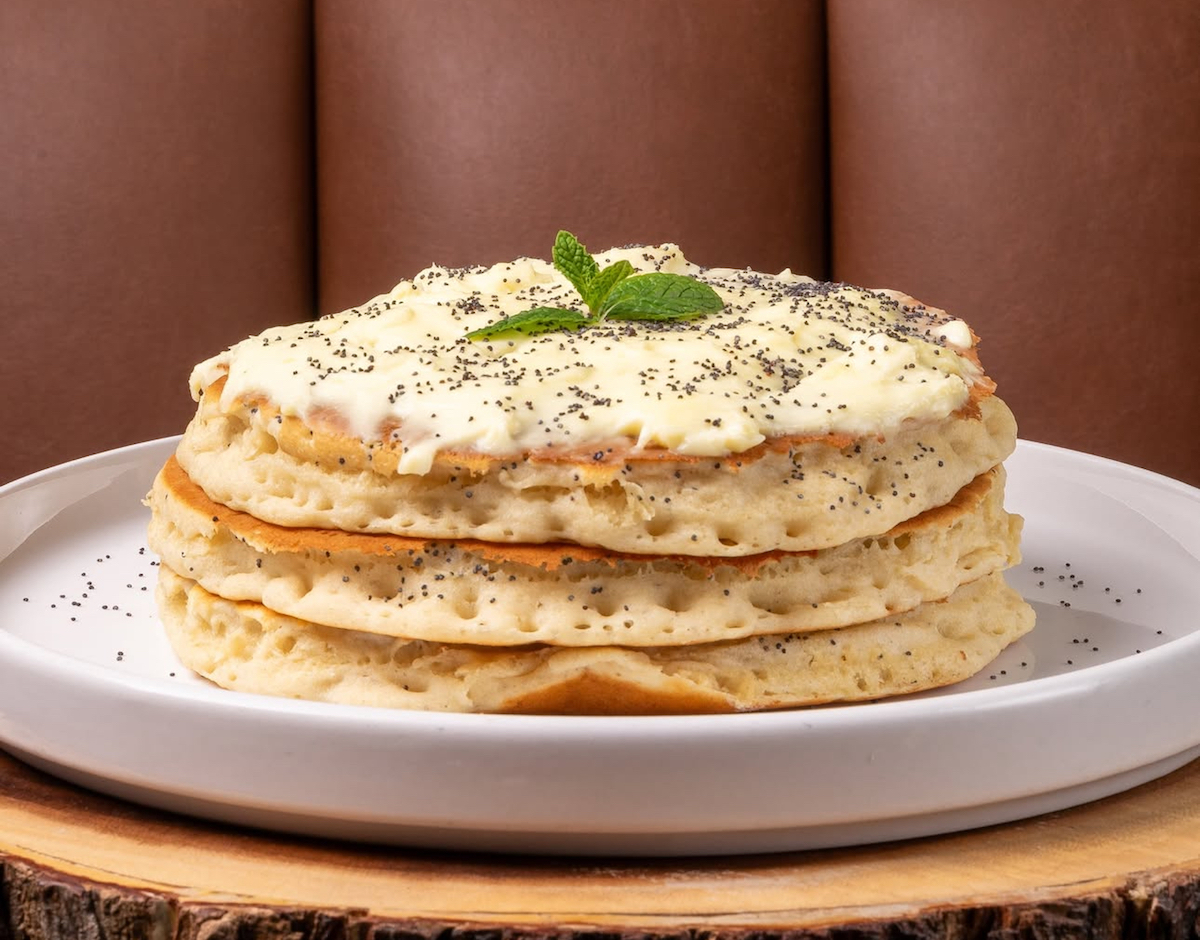 360 Brunch House 2 - DiningOut Dallas Lemon poppy seed pancakes at 360 Brunch House. | Photo by 360 Brunch House
