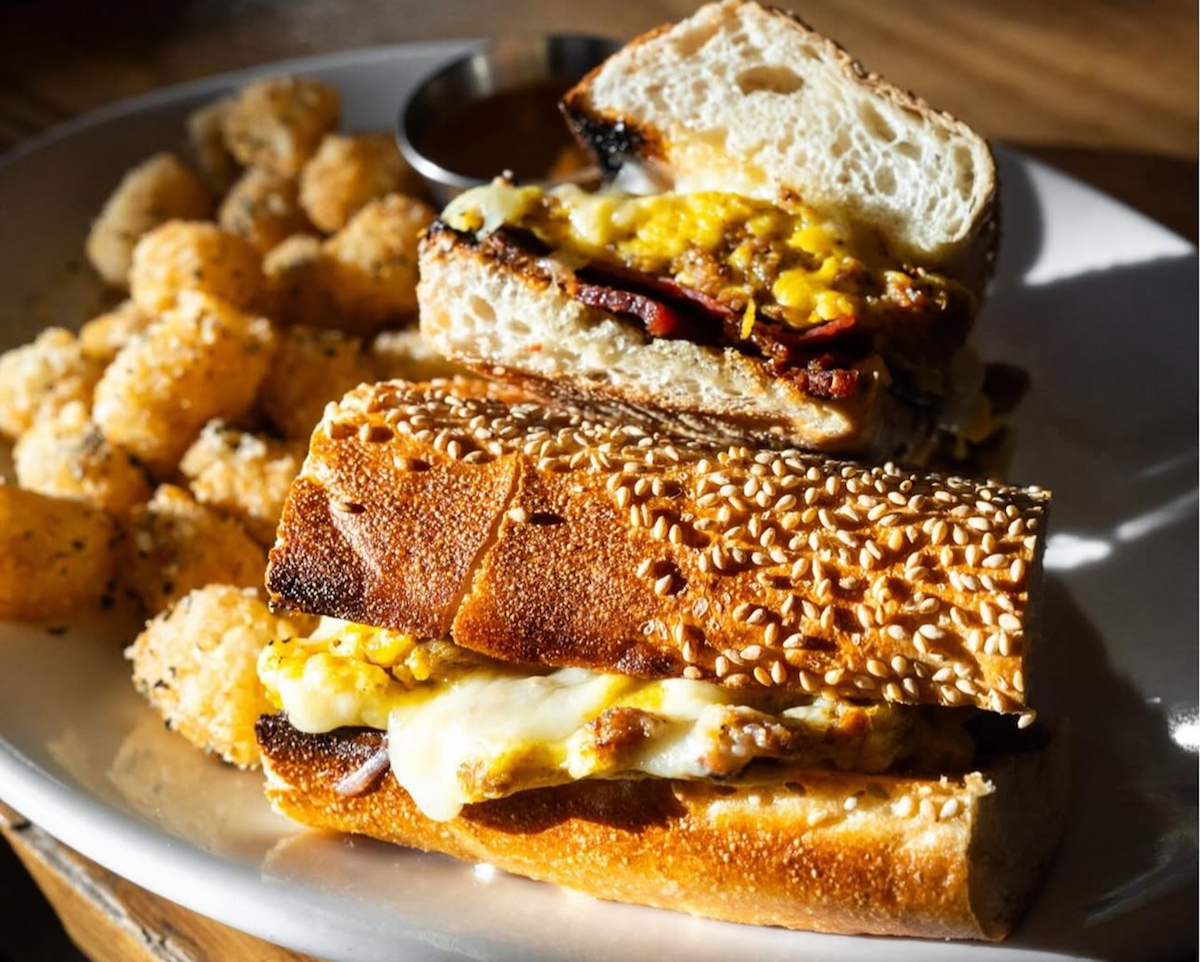 Cane Rosso - DiningOut Dallas The breakfast sandwich on a sesame hoagie bun at Cane Rosso. | Photo by Cane Rosso