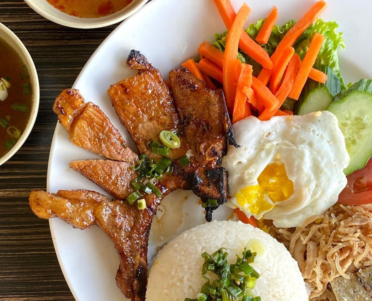 IMG_5007 - DiningOut Dallas Grilled pork chop with egg at Saigon Block. | Photo by Saigon Block