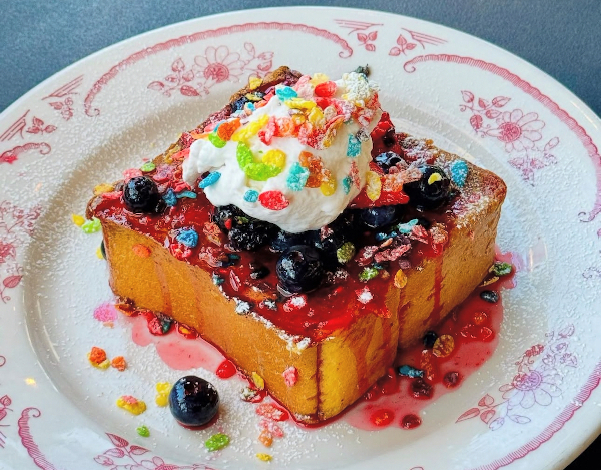 Rooty Tooty-Roy Gs - DiningOut Dallas Rooty Tooty Fruity Pebbles French toast at Roy G's. | Photo by Roy G's