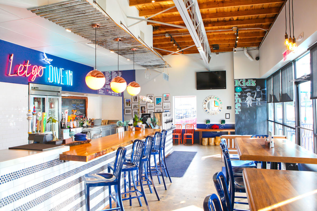 The light-filled dining space at Dive. | Photo by Dive