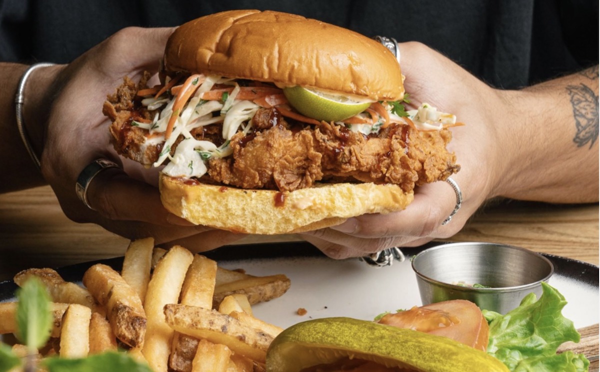 Black Tap - DiningOut Dallas Crispy chicken sandwich at Black Tap Craft Burgers & Beer. | Photo by Black Tap Craft Burgers & Beer