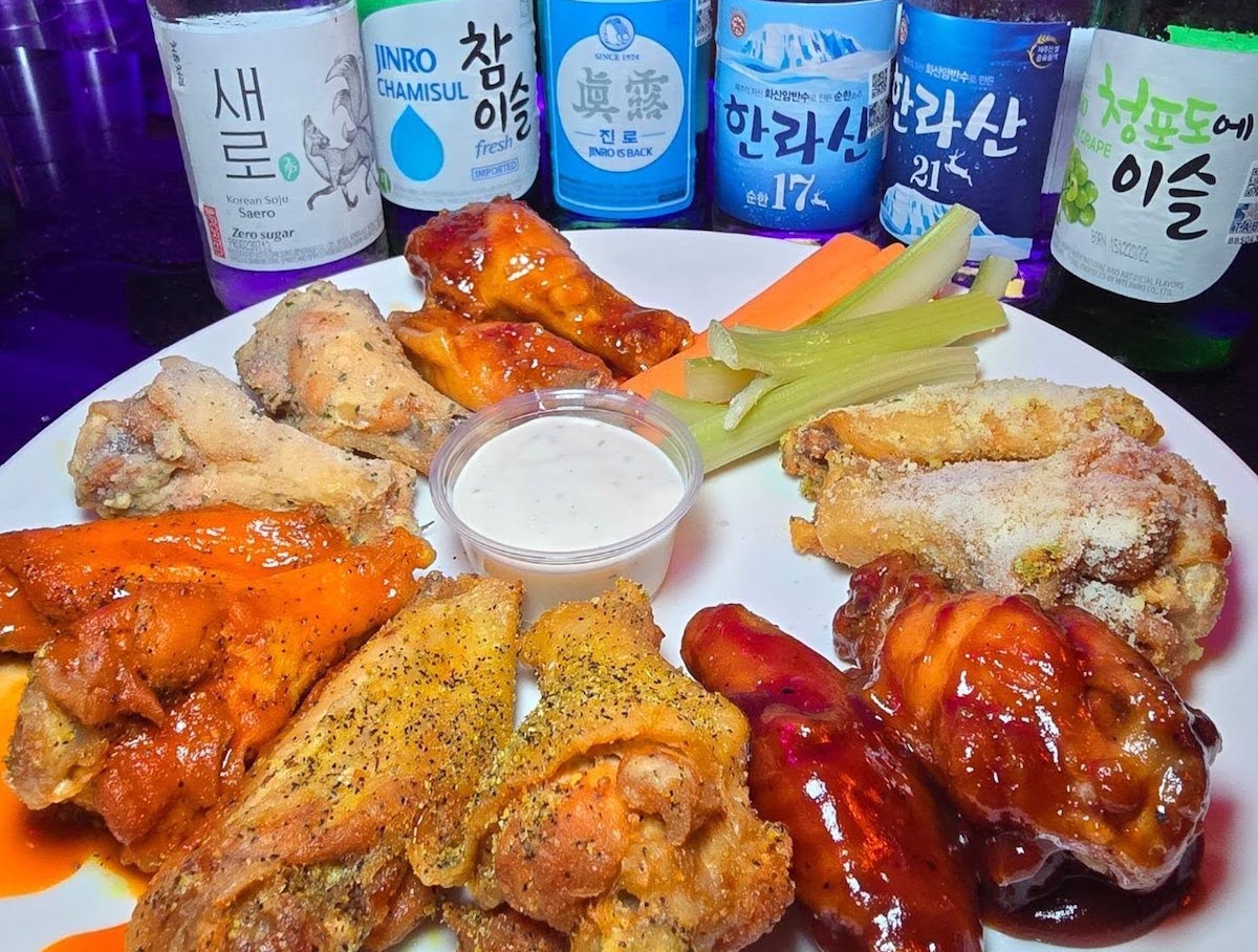 Wings and soju are on offer at Duet K Town. | Photo by Duet K Town