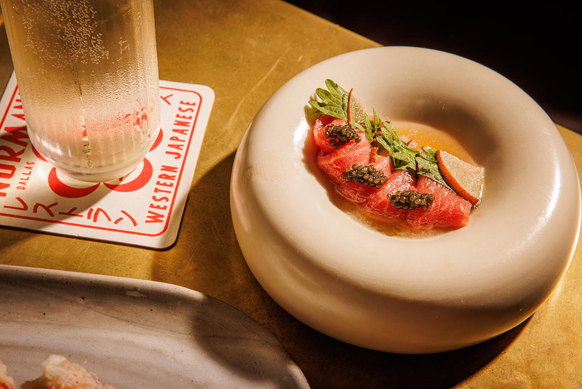 Norman_Bluefin Otorro Asian pear ossetra caviar white ponzu_Photo by Samantha Marie Photography - DiningOut Dallas Bluefin otorro at Norman's. | Photo by Samantha Marie Photography