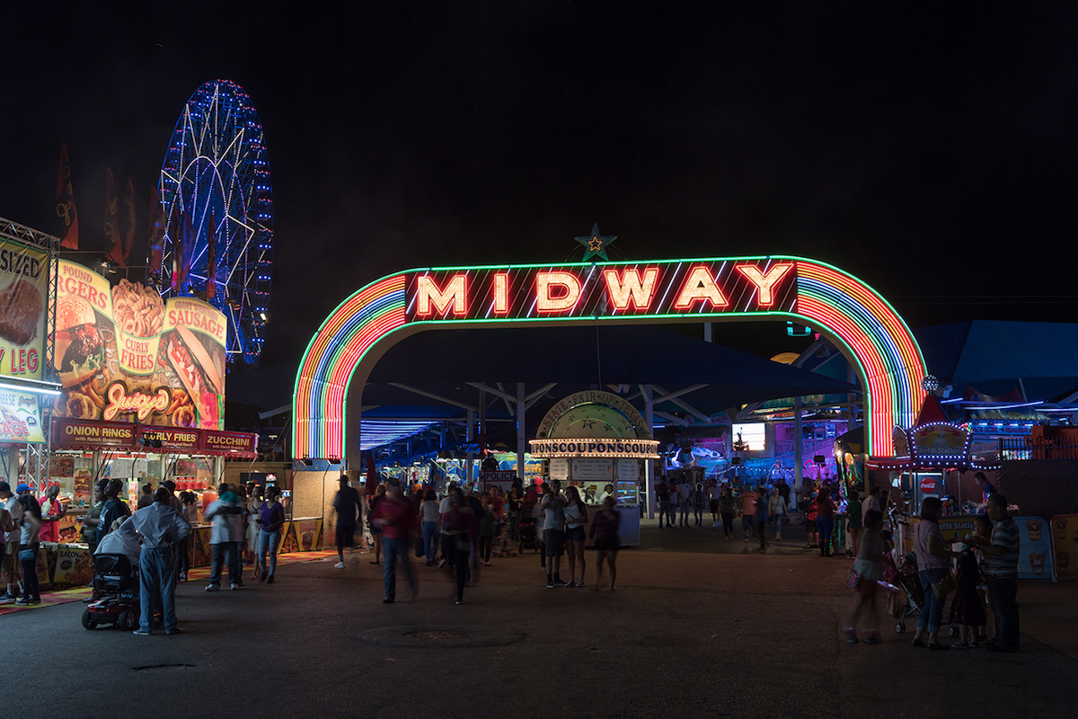 The Midway illuminated night. | Photo by the State Fair of Texas