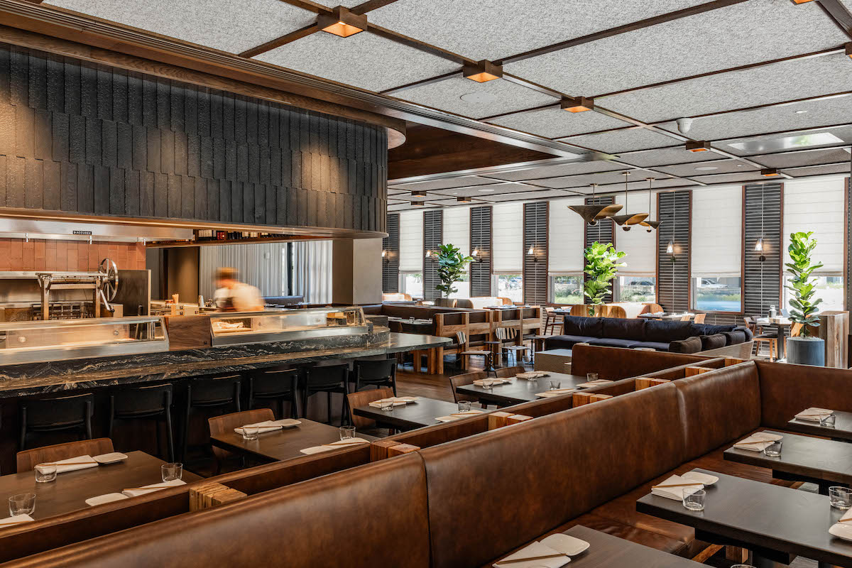 The dining room and sushi counter at Uchiko Plano. | Photo by Hai Hospitality